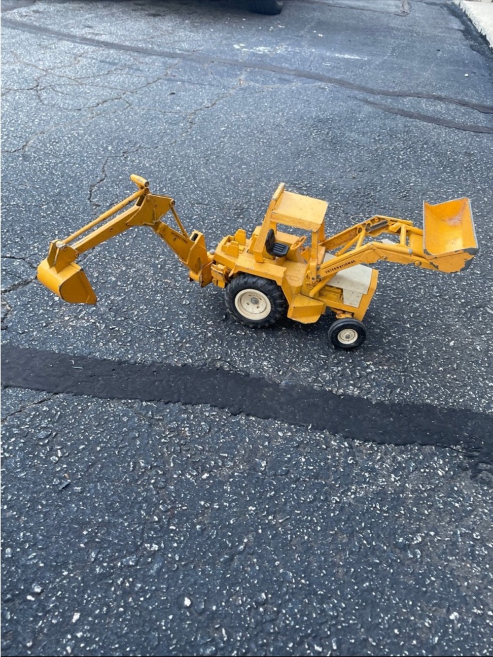 Yellow Kids Backhoe Loader Toy - Construction Play